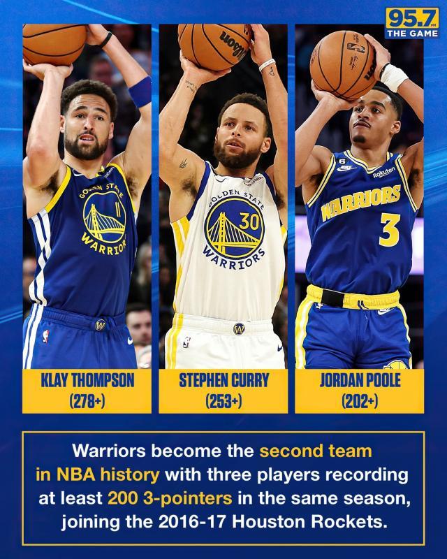 体育游戏-水花茶爆射20记三分！勇士一战迎来两大里程碑